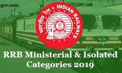 RRB MIC-Ministerial and Isolated Categories Recruitment 2019
