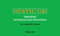 Important Inventions and Discoveries for Competitive Exams