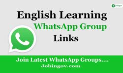English Learning WhatsApp Group Links
