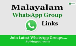 Malayalam WhatsApp Group Links 2022