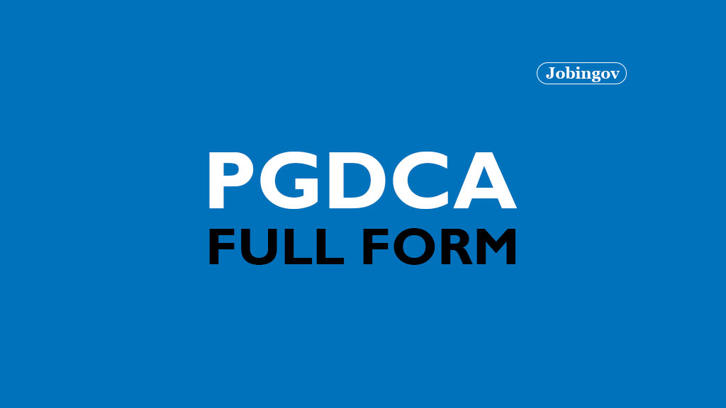 pgdca-full-form