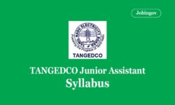 TANGEDCO Junior Assistant Syllabus 2022