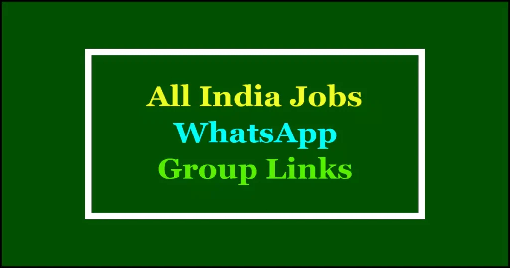 All India job WhatsApp group links