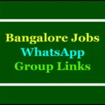 bangalore jobs whatsapp groups