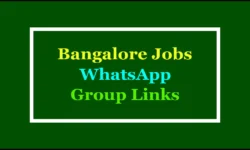 Active Bangalore Jobs WhatsApp Group Links 2025