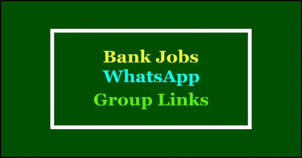 bank jobs whatsapp groups