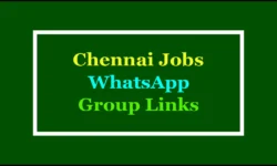 Active Chennai Job WhatsApp Group Links 2025