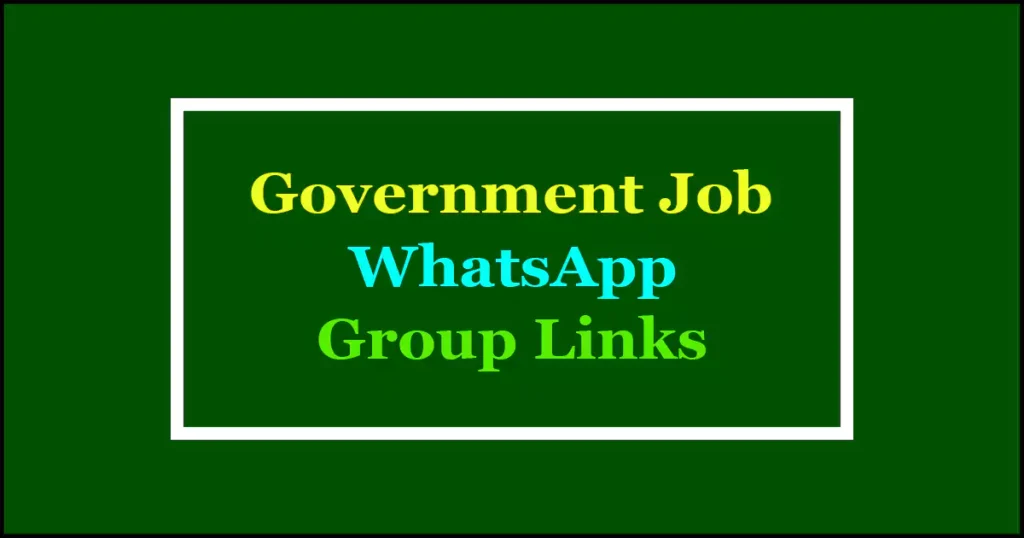 government job whatsapp groups