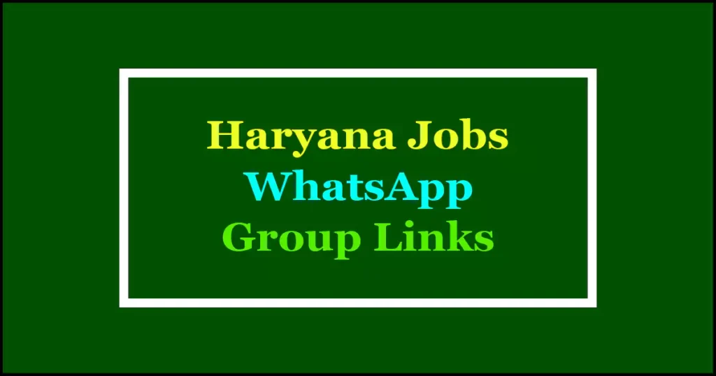 haryana jobs whatsapp groups