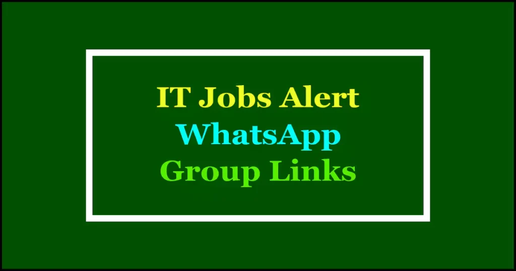 it jobs whatsapp group