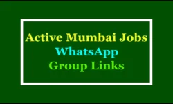 Active Mumbai Job WhatsApp Group Links 2025