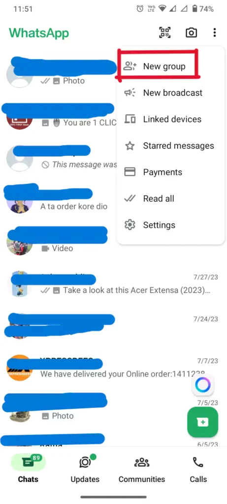 new group