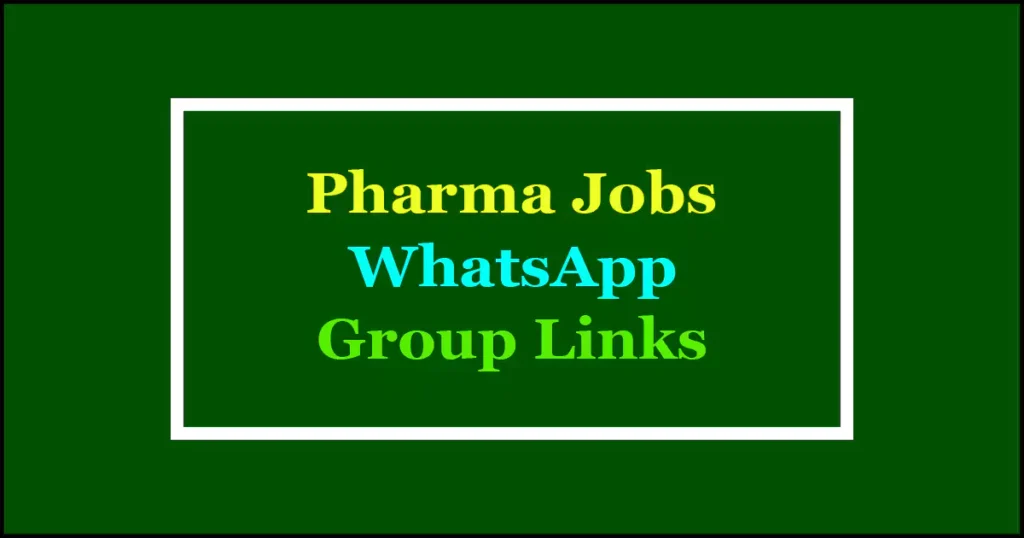 pharma jobs whatsapp groups