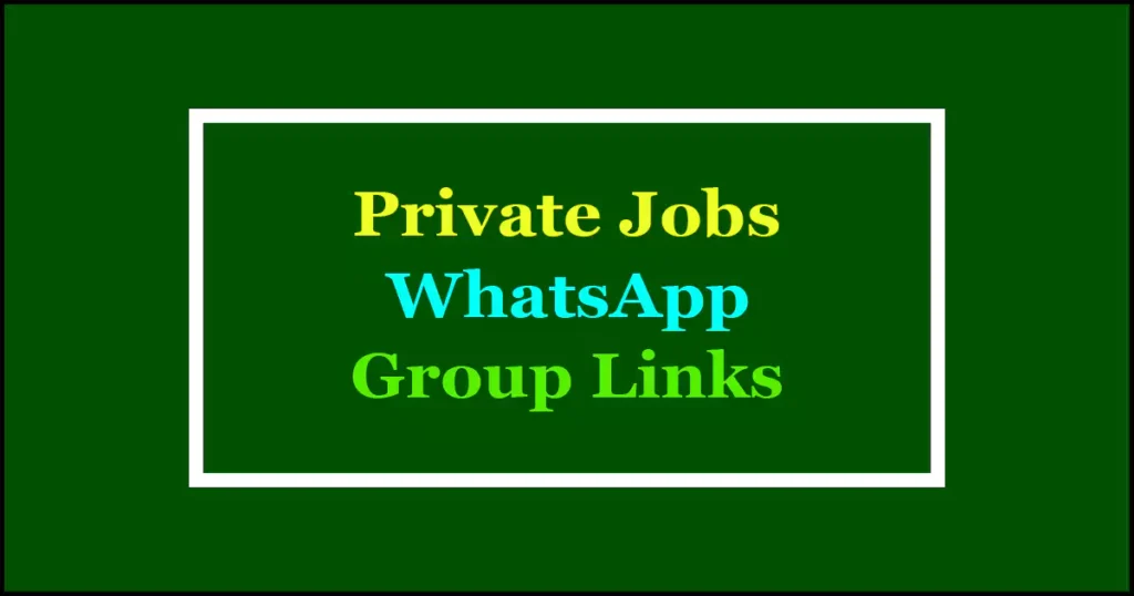 private job whatsapp groups