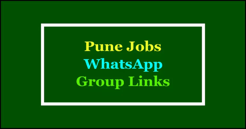 pune job whatsapp groups