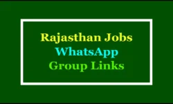 Active Rajasthan Jobs WhatsApp Group Links 2025