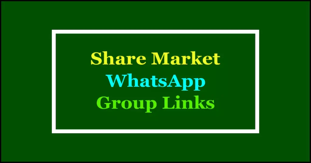 share market whatsapp groups