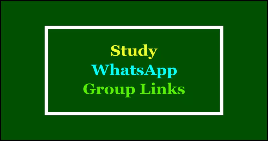 study whatsapp groups