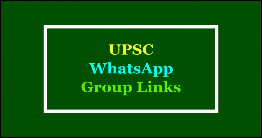 UPSC WhatsApp Group Links